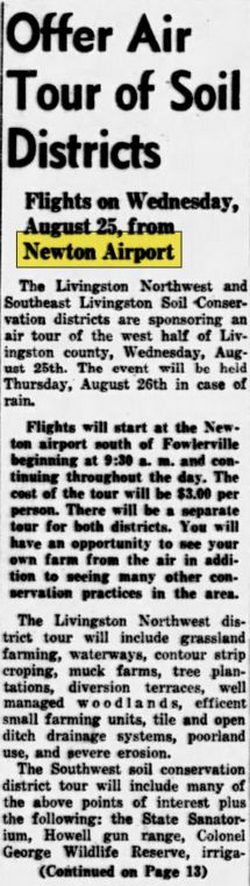 Newton Airport (Newton Field) - Aug 18 1954 Article (newer photo)
